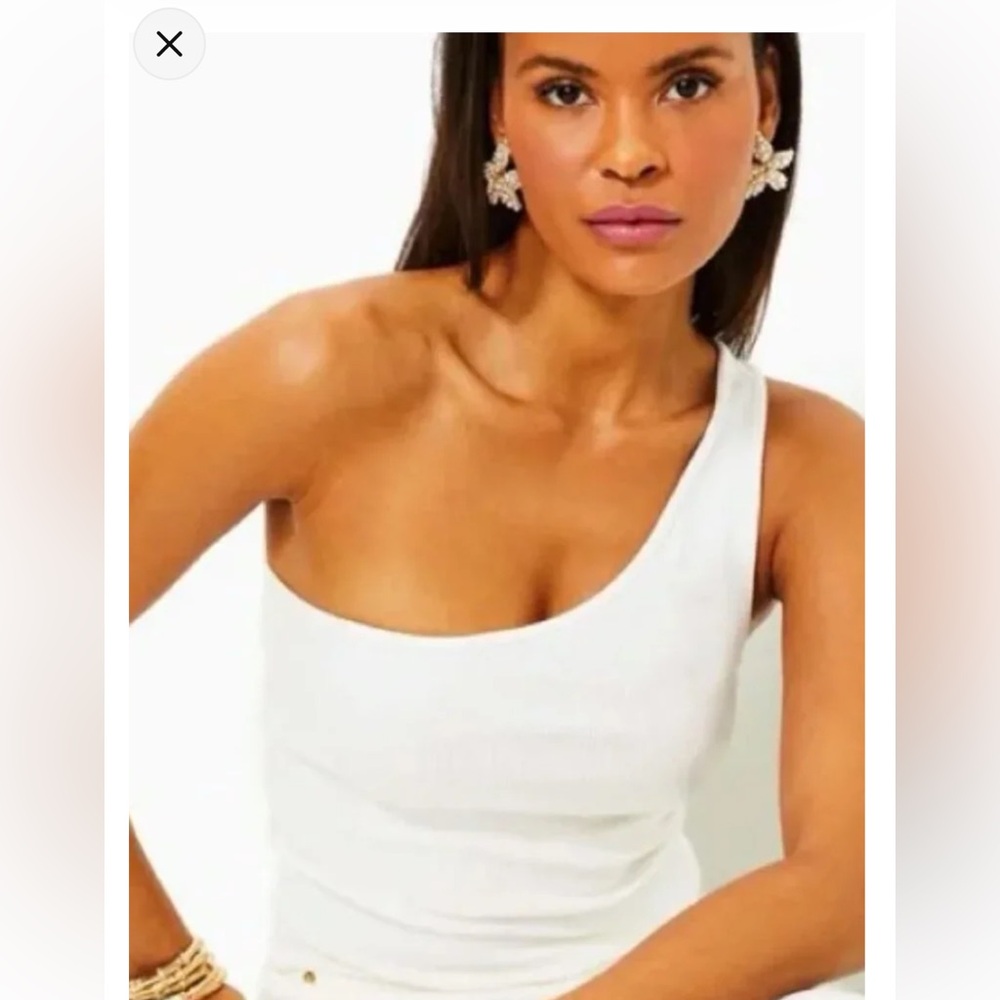Lilly Pulitzer Gael one shoulder ribbed tank - NWT!